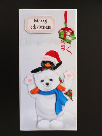Snowman Standard Dl Card Front by Valerie Spowart
