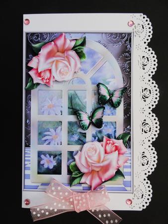 Window Roses & Daisies by Valerie Spowart