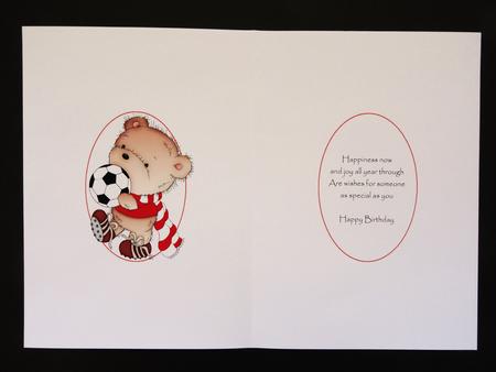 Ted's Kicking It for His Birthday Red Insert by Valerie Spowart