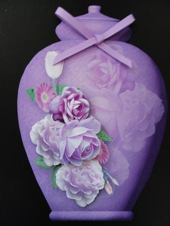 Pretty Pots Card Mini Kit - Lilac Posy by Valerie Spowart