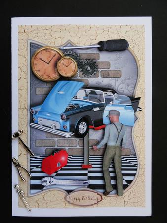 Mechanic Time Male Card by Valerie Spowart