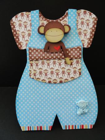Baby Romper Shaped Card Buddy by Valerie Spowart