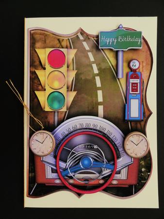 Driving Time Male Card by Valerie Spowart