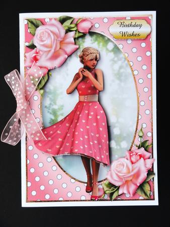 Perfect Polka Dots and Pale Pink Roses by Valerie Spowart
