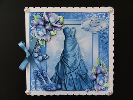Beautiful Pale Blue Dress 8x8 Mini Kit by Valerie Spowart