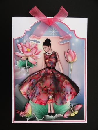A Lotus Dream - Shaped Card Front with Step by Step by Valerie Spowart
