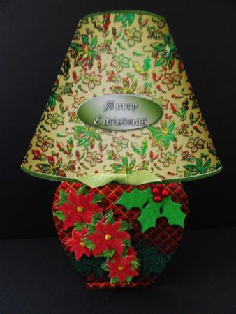 Table Lamp Card Mini Kit - Christmas Greenery by Valerie Spowart