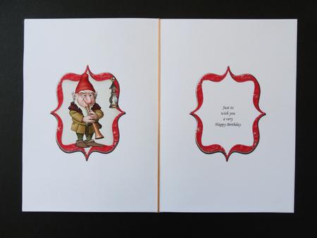 Birthday Beer Piper Gnome Insert by Valerie Spowart