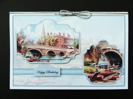 Bridge Over the River Quick Card with Toppers by Valerie Spowart