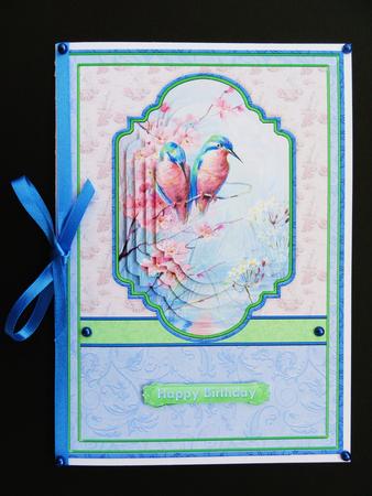 Kingfishers Card Topper & Pyramage by Valerie Spowart