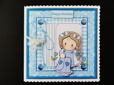 Chloe Deep in Thought Card and Decoupage by Valerie Spowart
