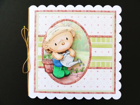 Seedling Ted the Gardener Card Topper & Decoupage by Valerie Spowart