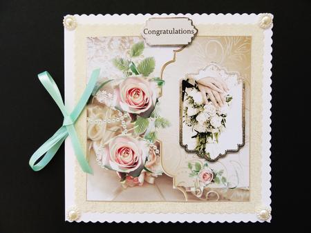 Wedding Flowers Card with Decoupage by Valerie Spowart