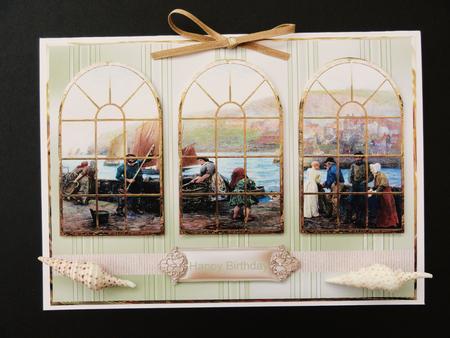 An Evening on the Quay Window View Card by Valerie Spowart