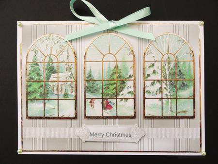 Going to Church at Christmas, Window View by Valerie Spowart