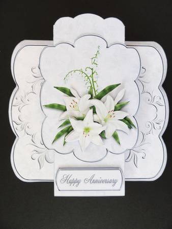 Four Fold Pop Out - White Lilies by Valerie Spowart