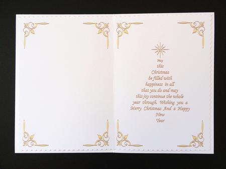 Christmas Insert & Verse in Gold Christmas Tree Shape by Valerie Spowart