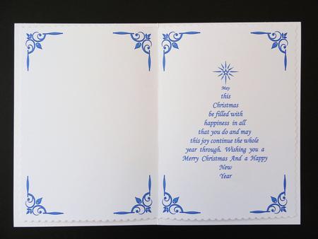 Christmas Insert & Verse in Blue Christmas Tree Shape by Valerie Spowart