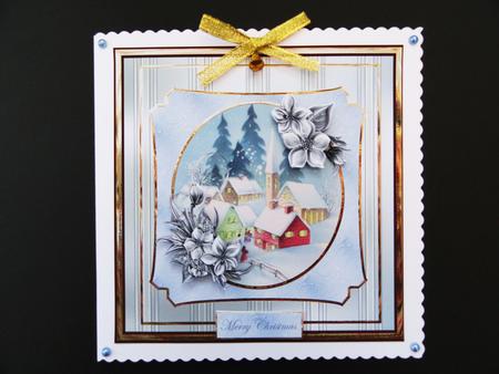Christmas Church Card with Decoupage by Valerie Spowart