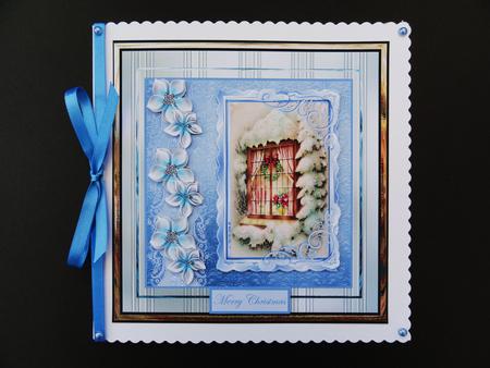 Christmas Window Card with Decoupage by Valerie Spowart