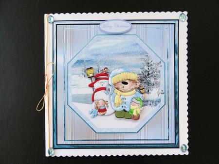 The Singing Crew 7x7 Card with Decoupage by Valerie Spowart