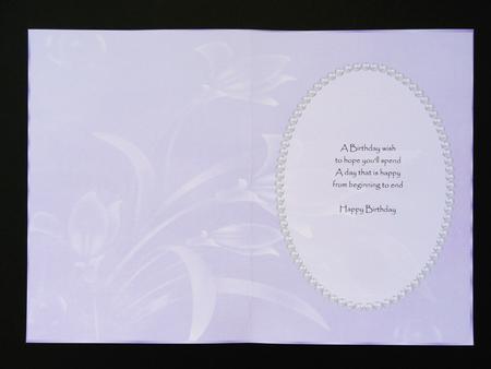 Lilac Floral Insert, with Pearls by Valerie Spowart