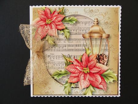 Golden Christmas Lantern & Sheet Music by Valerie Spowart