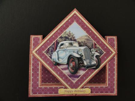 Vintage Car Diamond Front Mini Kit & Decoupage for Men by Valerie Spowart