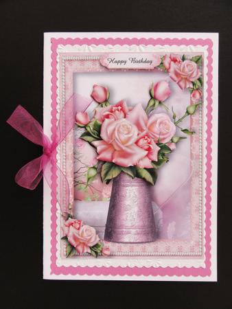 Pretty Pink Roses Water Jug by Valerie Spowart