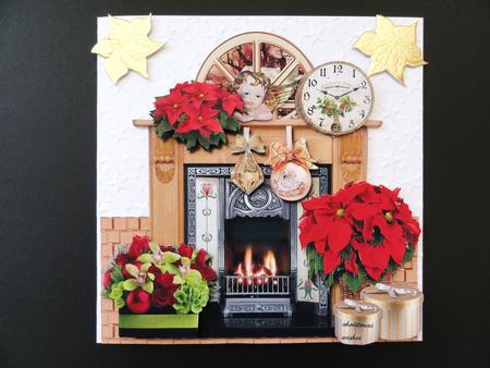 Fireplace Christmas Time by Valerie Spowart