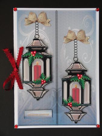 Christmas Vintage Lantern by Valerie Spowart