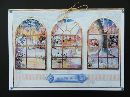 Woodland Cottage Window View Quick Card by Valerie Spowart