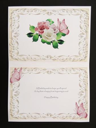 Pink and White Roses A5 Insert by Valerie Spowart