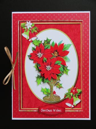A5 Lovely Goblet of Poinsettias  by Valerie Spowart