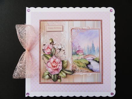 Summer River Card with Decoupage by Valerie Spowart