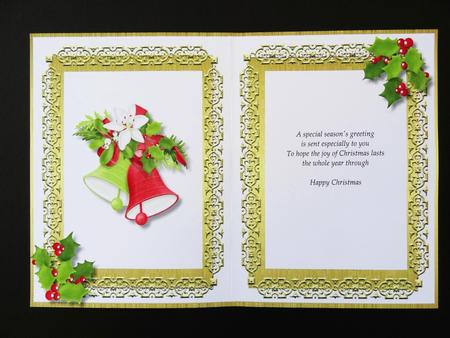 Lovely A5 Christmas Incert Gold by Valerie Spowart