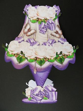 Beautiful Purple Vintage Lamp by Valerie Spowart