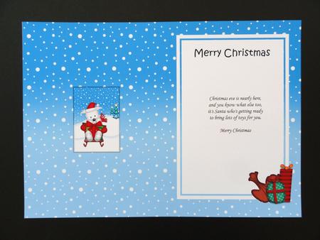 Xmas Sledging Westie Dog 5x7 Matching Insert by Valerie Spowart