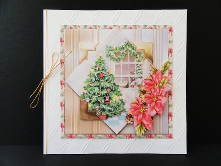 Christmas Window View Card with Decoupage by Valerie Spowart