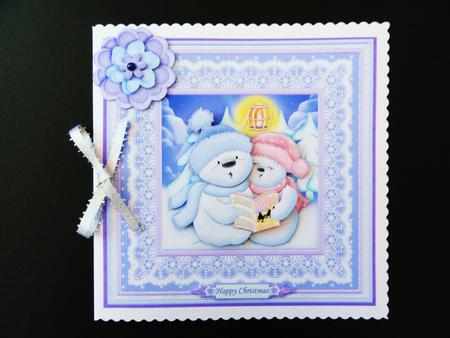 Singing Snowmen Christmas 8x8 Mini Kit & Decoupage by Valerie Spowart