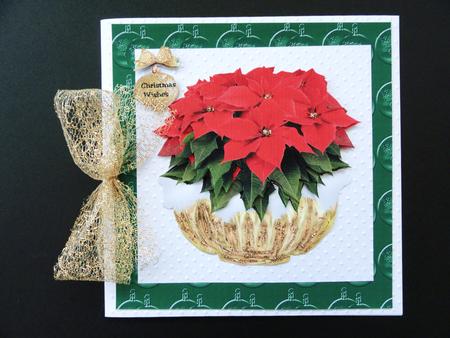 Minikit Basket Christmas Poinsettias by Valerie Spowart