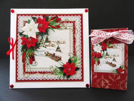 8x8 Vintage Christmas Sleigh Ride Mini Kit Red by Valerie Spowart