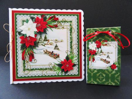8x8 Vintage Christmas Sleigh Ride Mini Kit Green by Valerie Spowart