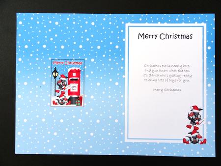 Christmas Scottie Dogs Postbox 5x7 Matching Insert by Valerie Spowart