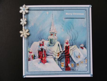 Over the Roof Tops Card with Petal Stacker by Valerie Spowart