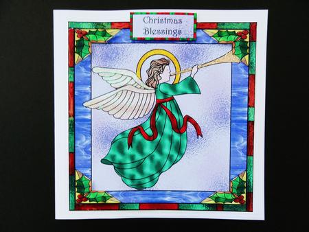 Stained Glass Christmas - Angel by Valerie Spowart
