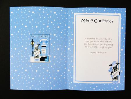 Christmas Hamish Scotie Dog Postbox 5x7 Matching Insert by Valerie Spowart