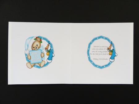 Baby Boys First Christmas Insert by Valerie Spowart