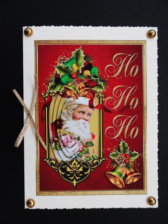 Ho Ho Ho Vintage Santa Pyramid by Valerie Spowart