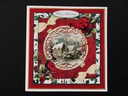 Country Christmas Scene with Pyramid Layers by Valerie Spowart